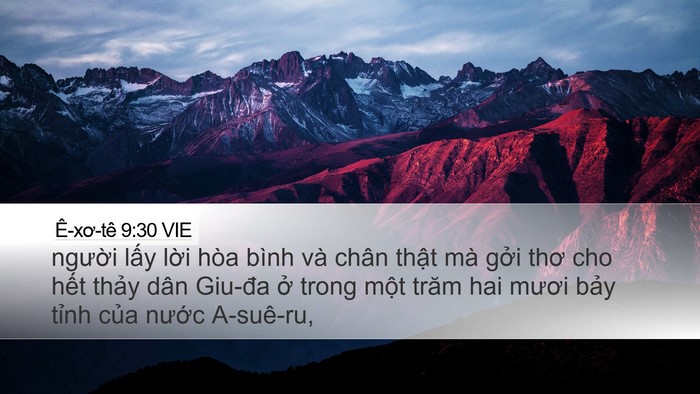 Ê-xơ-tê 9:30 VIE Bible Verse Image