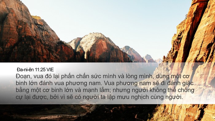 Ða-ni-ên 11:25 VIE Bible Verse Image