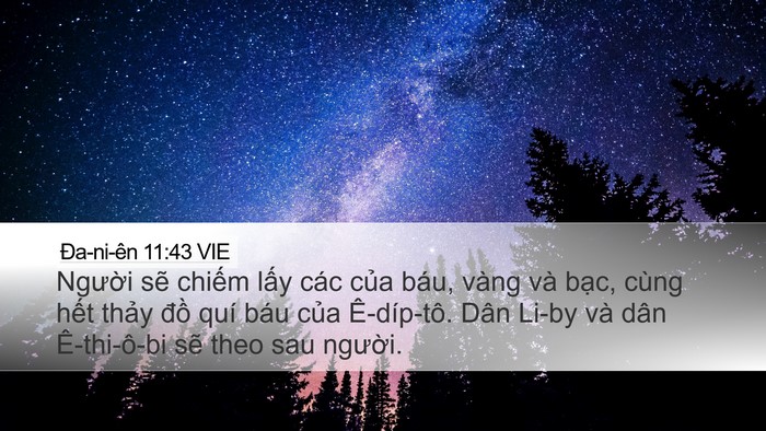 Ða-ni-ên 11:43 VIE Bible Verse Image