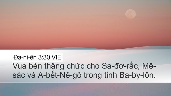 Ða-ni-ên 3:30 VIE Bible Verse Image