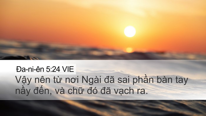 Ða-ni-ên 5:24 VIE Bible Verse Image