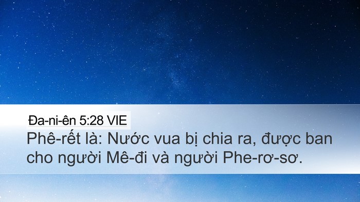 Ða-ni-ên 5:28 VIE Bible Verse Image