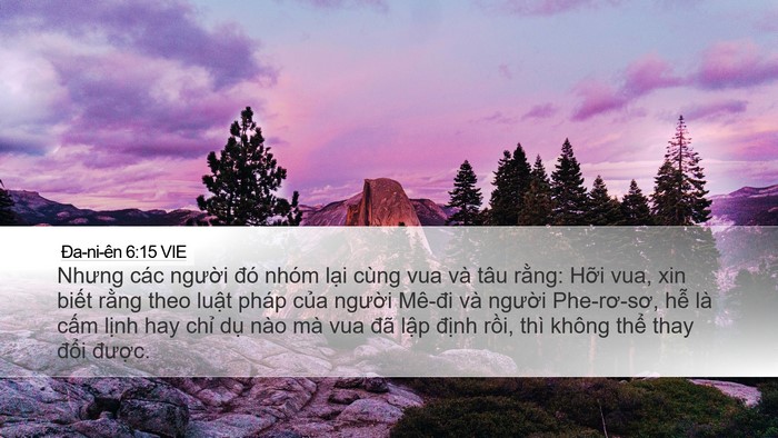 Ða-ni-ên 6:15 VIE Bible Verse Image