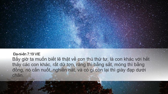 Ða-ni-ên 7:19 VIE Bible Verse Image