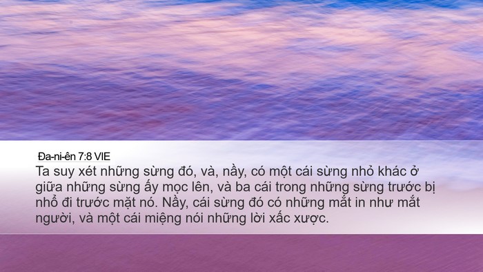 Ða-ni-ên 7:8 VIE Bible Verse Image