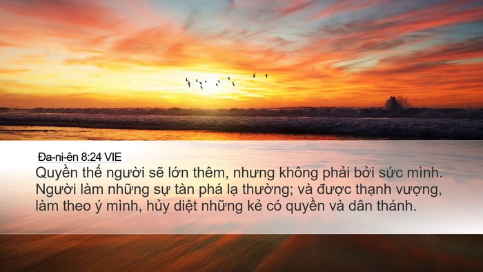 Ða-ni-ên 8:24 VIE Bible Verse Image