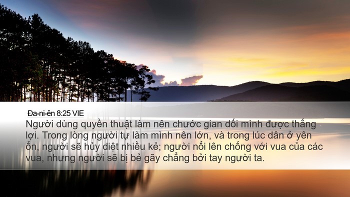 Ða-ni-ên 8:25 VIE Bible Verse Image