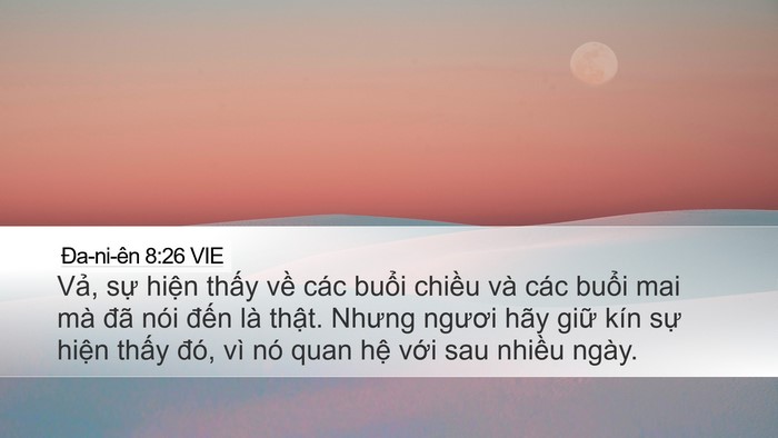 Ða-ni-ên 8:26 VIE Bible Verse Image