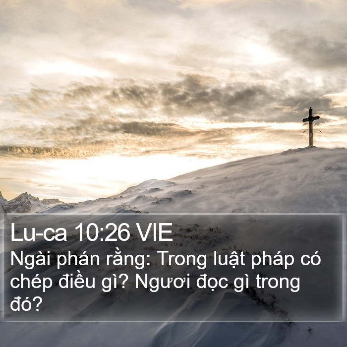 Lu-ca 10:26 VIE - Ngài phán rằng: Trong luật pháp có chép