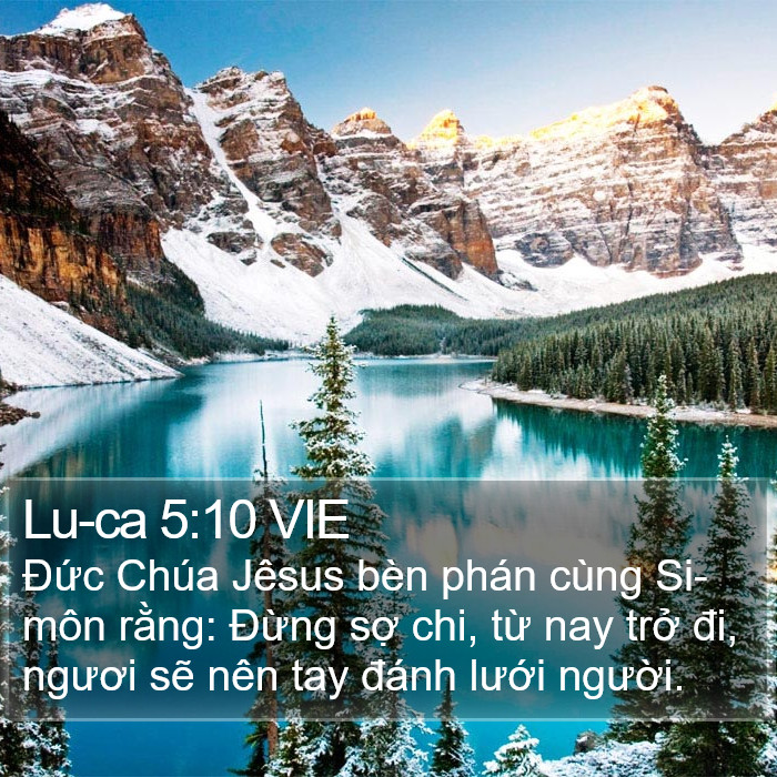 Lu-ca 5:10 VIE - Đức Chúa Jêsus bèn phán cùng Si-môn