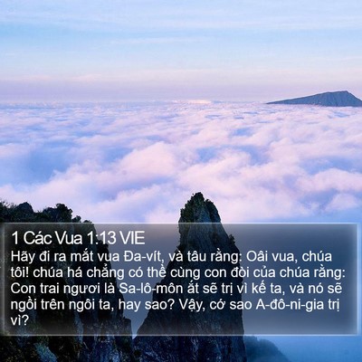 1 Các Vua 1:13 VIE Bible Verse Image