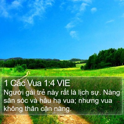 1 Các Vua 1:4 VIE Bible Verse Image