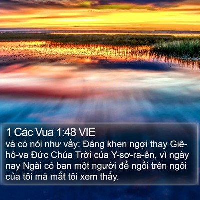 1 Các Vua 1:48 VIE Bible Verse Image