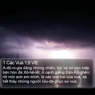 1 Các Vua 1:9 VIE Bible Verse Image