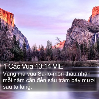 1 Các Vua 10:14 VIE Bible Verse Image