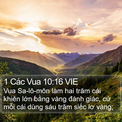 1 Các Vua 10:16 VIE Bible Verse Image