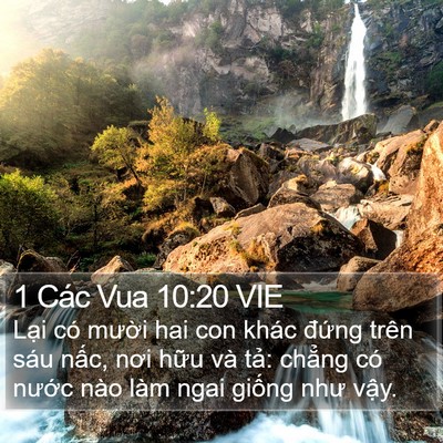 1 Các Vua 10:20 VIE Bible Verse Image