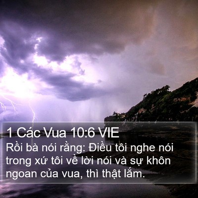 1 Các Vua 10:6 VIE Bible Verse Image