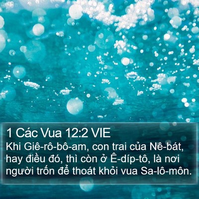 1 Các Vua 12:2 VIE Bible Verse Image