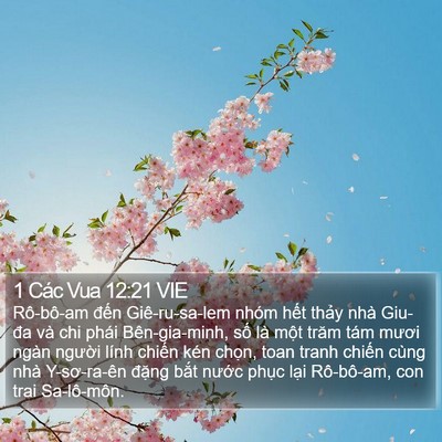 1 Các Vua 12:21 VIE Bible Verse Image
