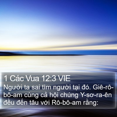 1 Các Vua 12:3 VIE Bible Verse Image