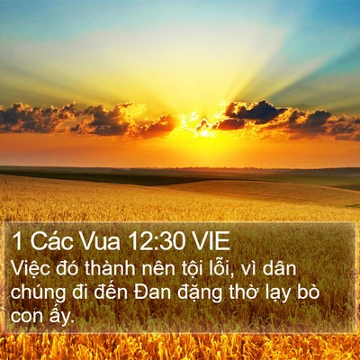 1 Các Vua 12:30 VIE Bible Verse Image