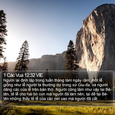 1 Các Vua 12:32 VIE Bible Verse Image