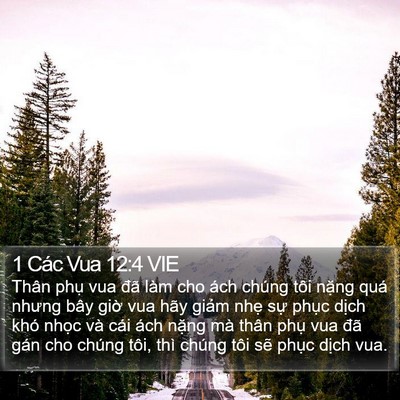 1 Các Vua 12:4 VIE Bible Verse Image