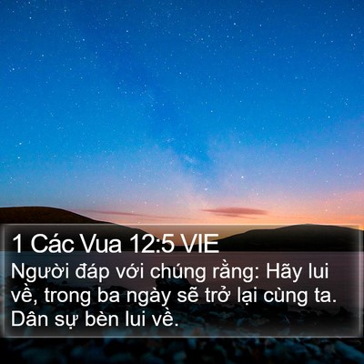 1 Các Vua 12:5 VIE Bible Verse Image