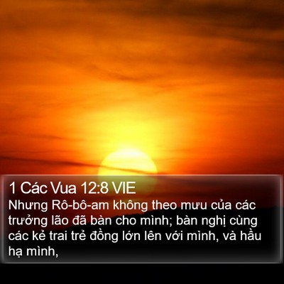 1 Các Vua 12:8 VIE Bible Verse Image