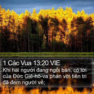 1 Các Vua 13:20 VIE Bible Verse Image