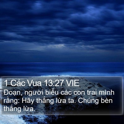 1 Các Vua 13:27 VIE Bible Verse Image