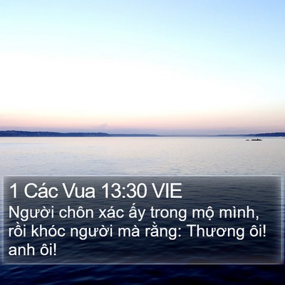 1 Các Vua 13:30 VIE Bible Verse Image