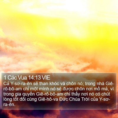 1 Các Vua 14:13 VIE Bible Verse Image