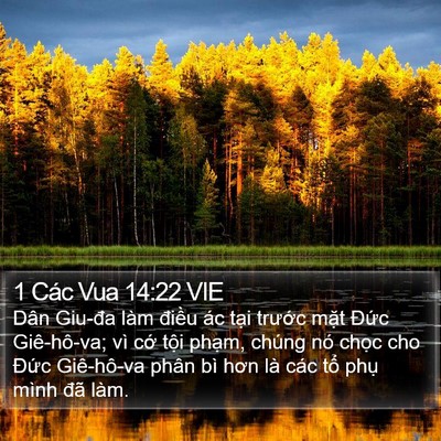 1 Các Vua 14:22 VIE Bible Verse Image