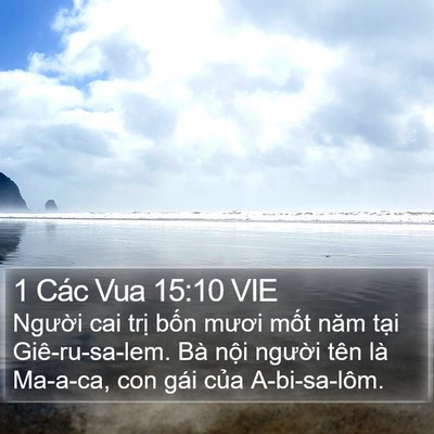 1 Các Vua 15:10 VIE Bible Verse Image