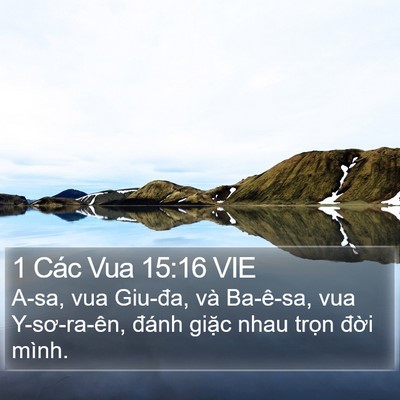 1 Các Vua 15:16 VIE Bible Verse Image