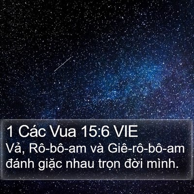 1 Các Vua 15:6 VIE Bible Verse Image