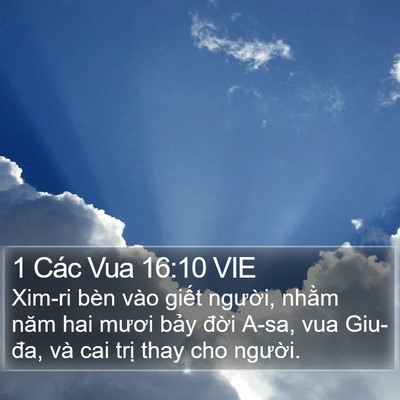 1 Các Vua 16:10 VIE Bible Verse Image