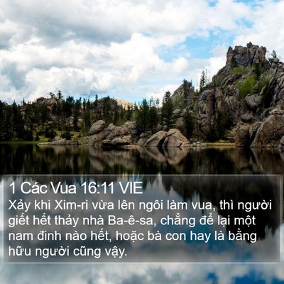 1 Các Vua 16:11 VIE Bible Verse Image