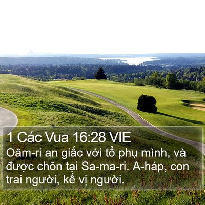 1 Các Vua 16:28 VIE Bible Verse Image