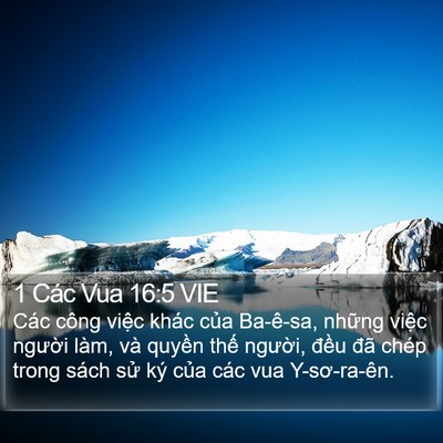 1 Các Vua 16:5 VIE Bible Verse Image