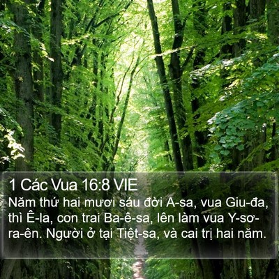 1 Các Vua 16:8 VIE Bible Verse Image