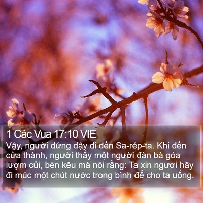 1 Các Vua 17:10 VIE Bible Verse Image