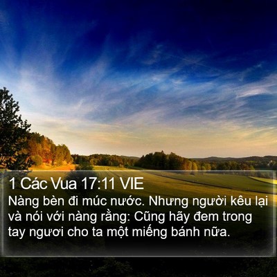 1 Các Vua 17:11 VIE Bible Verse Image