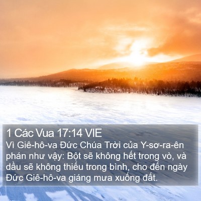 1 Các Vua 17:14 VIE Bible Verse Image