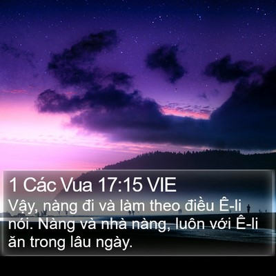 1 Các Vua 17:15 VIE Bible Verse Image