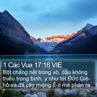 1 Các Vua 17:16 VIE Bible Verse Image