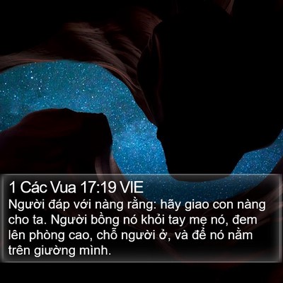 1 Các Vua 17:19 VIE Bible Verse Image