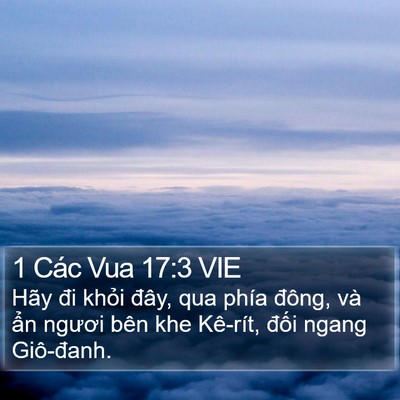 1 Các Vua 17:3 VIE Bible Verse Image